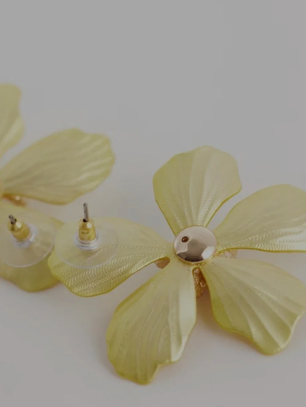 Aldo Gold Floral Crystal Drop Earrings - Picture 2 of 9